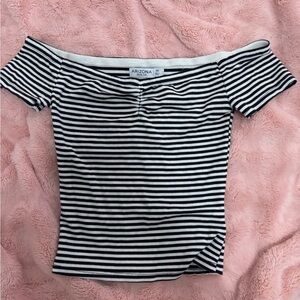 Arizona Jean Company Women's Striped Short Sleeve Top